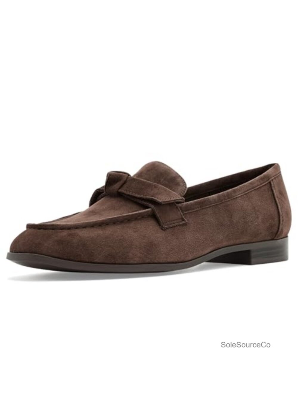 Suede Slip-On Loafer with Bow Detail for Business Casual Wear